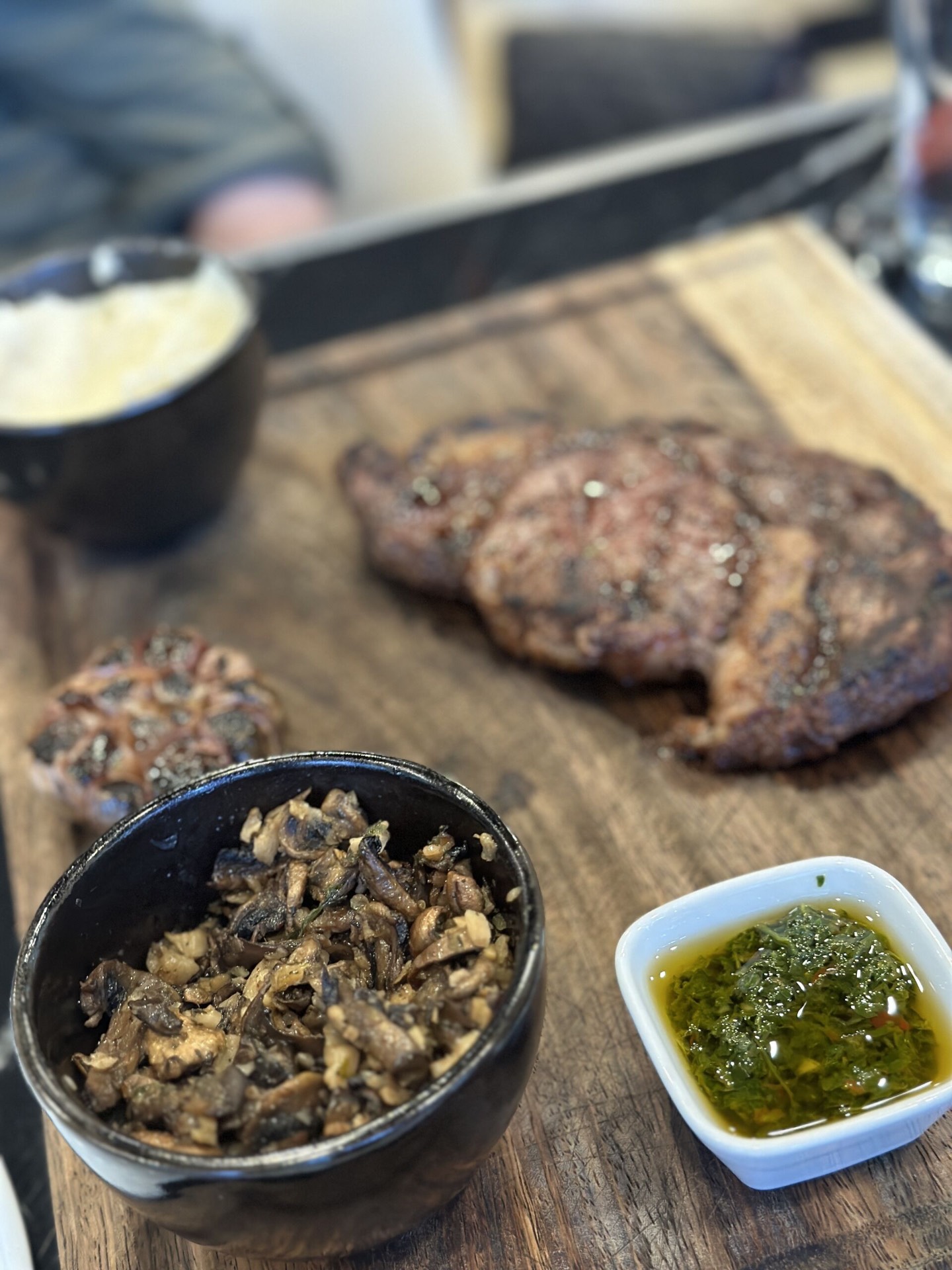 Grilled steak with chimichurri